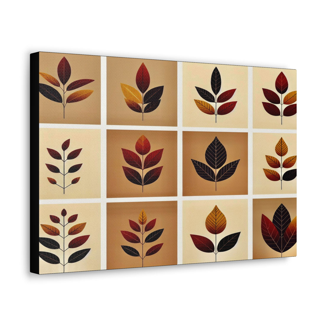 Autumn Leaves Collection - Minimalist Wall Art Fall Season Decor, Canvas Print.
