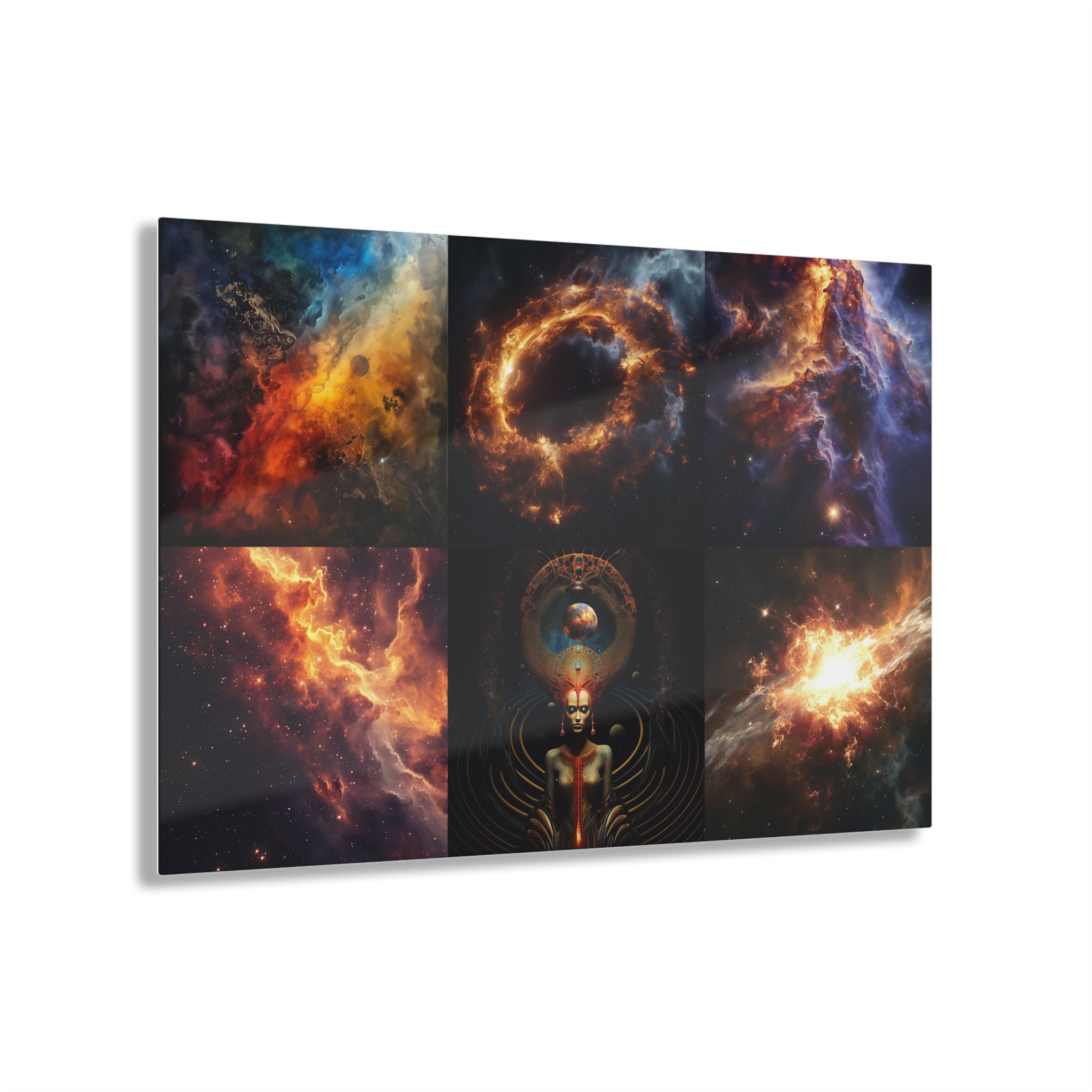 Acrylic Wall Art ‘Nebula Celestial Symphony’ In A Vibrant 14”x11” Display