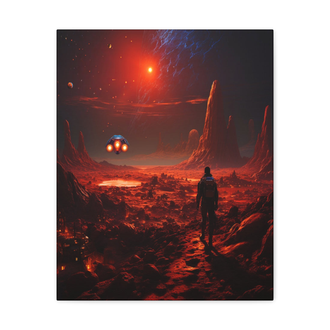 Wall Art Canvas, Red Planet Expedition, A Rich Vibrant Matt Finish