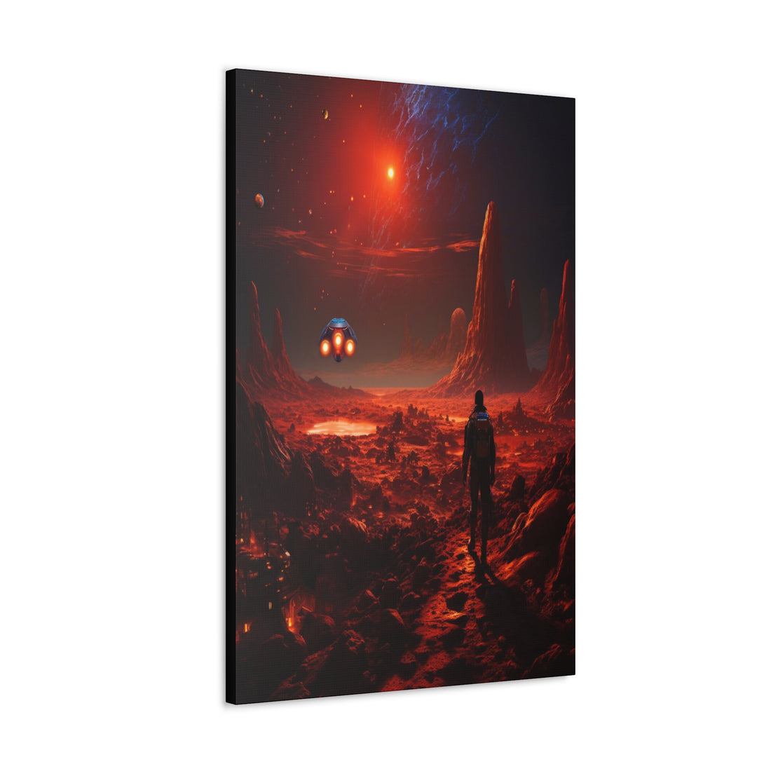 Wall Art Canvas, Red Planet Expedition, A Rich Vibrant Matt Finish