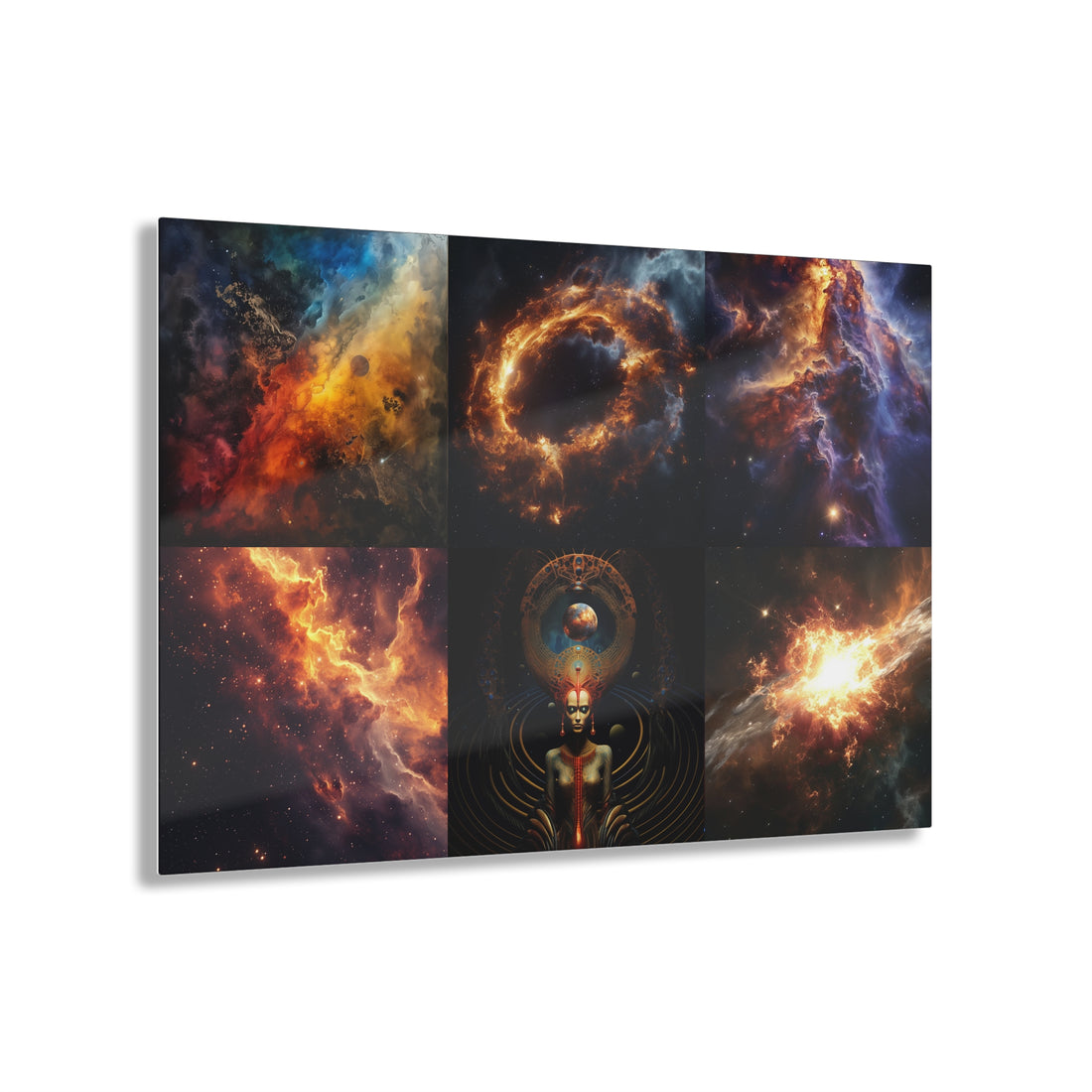 Acrylic Wall Art ‘Nebula Celestial Symphony’ In A Vibrant 14”x11” Display