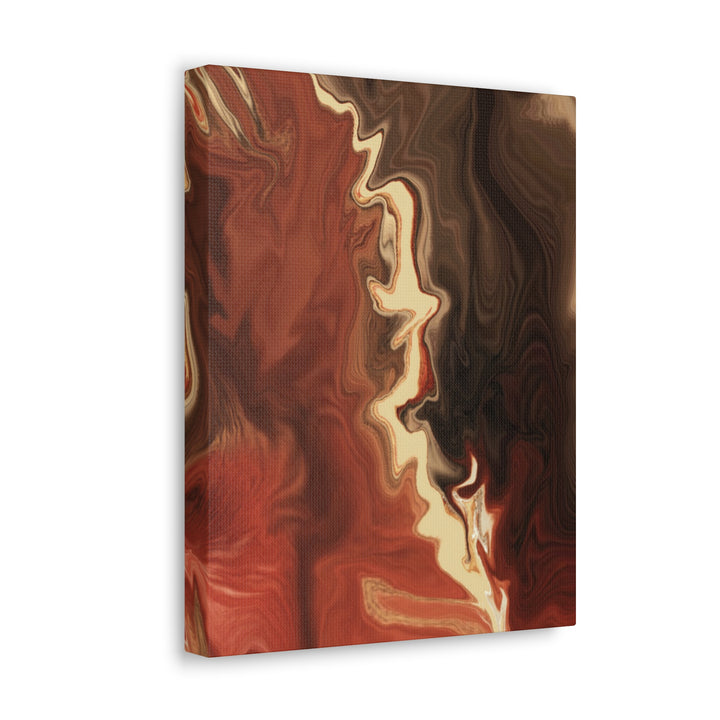 Autumn Harmony Abstract Art, Fall Home Decor, Earth Tones, Rustic Interior Accent, Canvas Print.