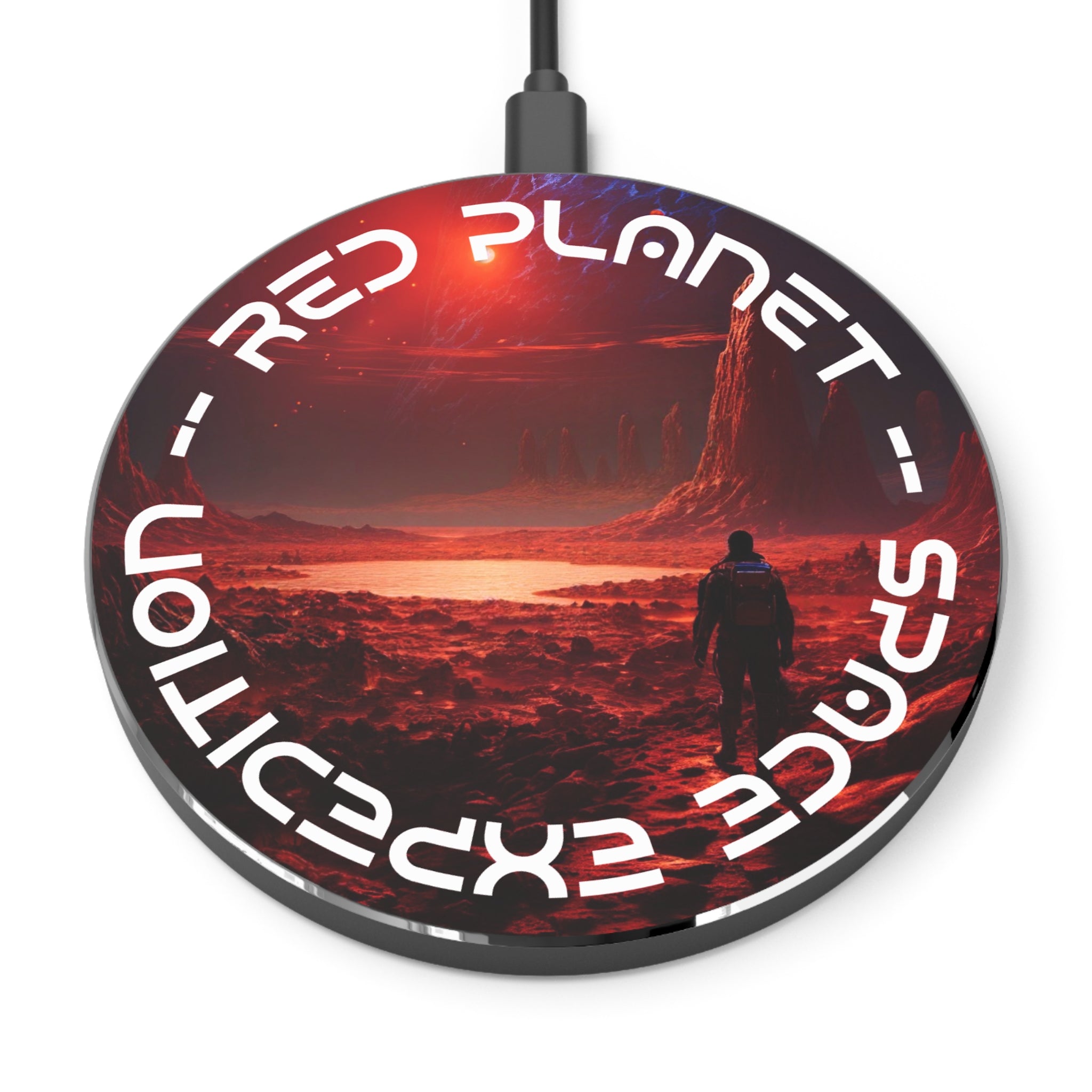 Wireless Charger - Red Horizon Mouse Wall Charger