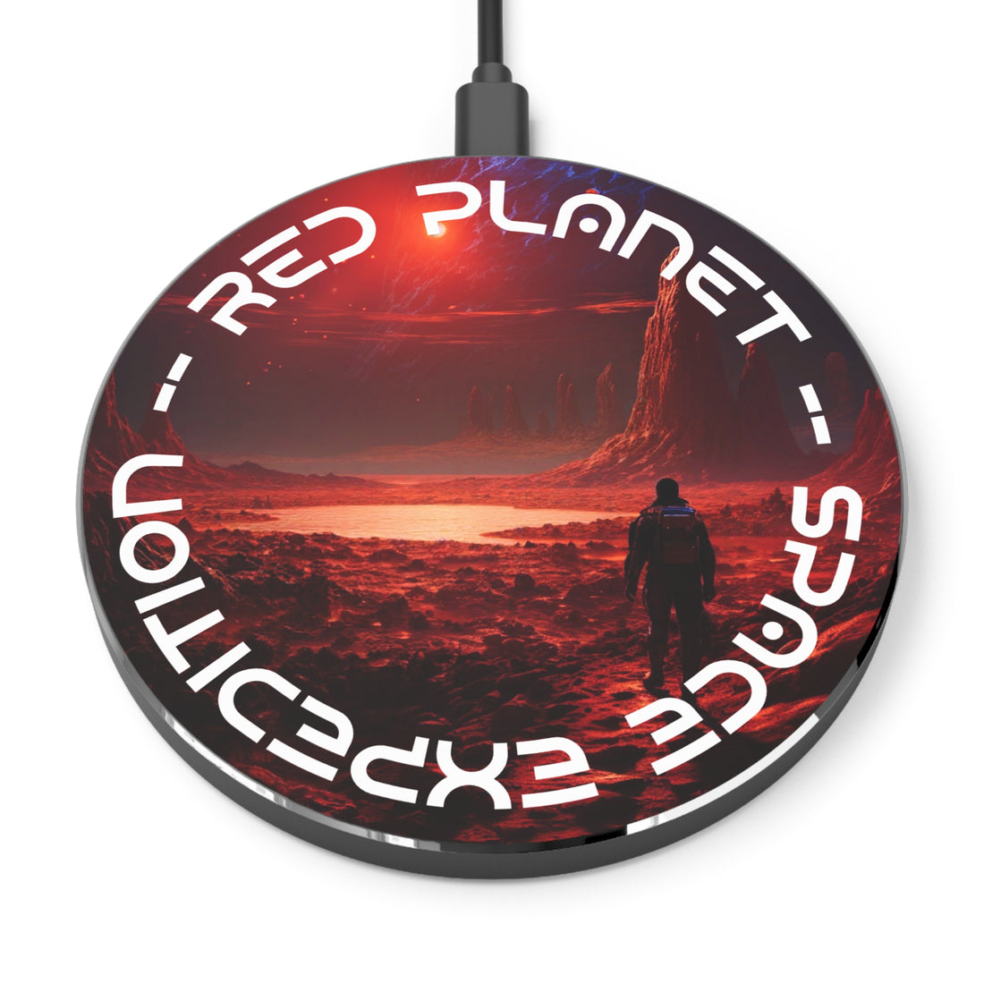 Wireless Charger - Red Horizon Mouse Wall Charger