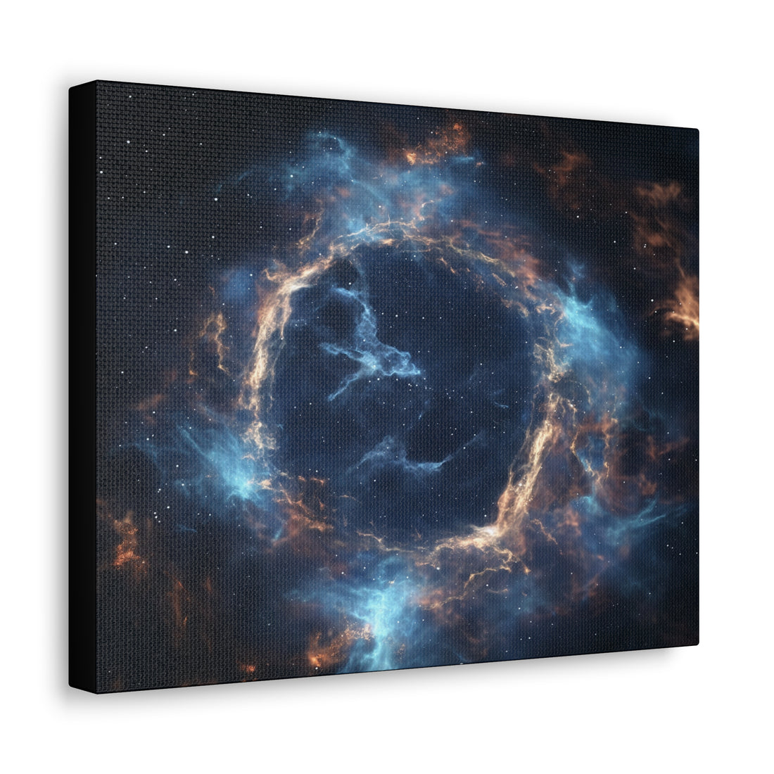 Celestial Nebula Ring In A Vibrant Canvas Print