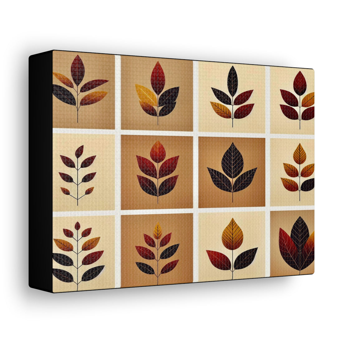 Autumn Leaves Collection - Minimalist Wall Art Fall Season Decor, Canvas Print.