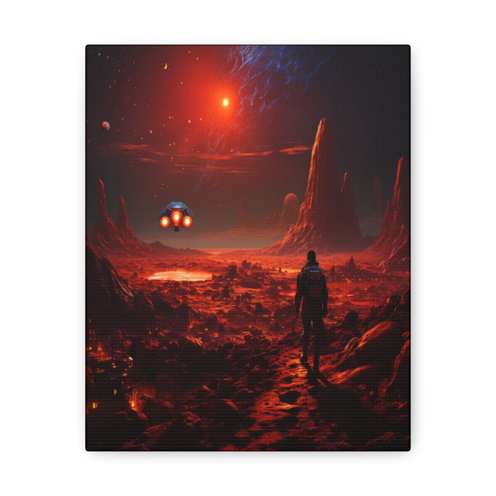 Wall Art Canvas, Red Planet Expedition, A Rich Vibrant Matt Finish