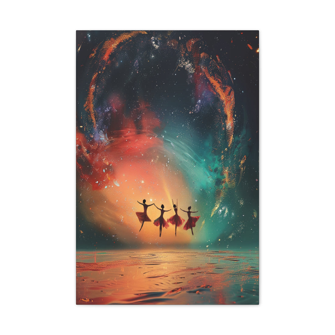 The Cosmic Dance, A Celestial Ballet, Canvas Stretched, 20”x30”