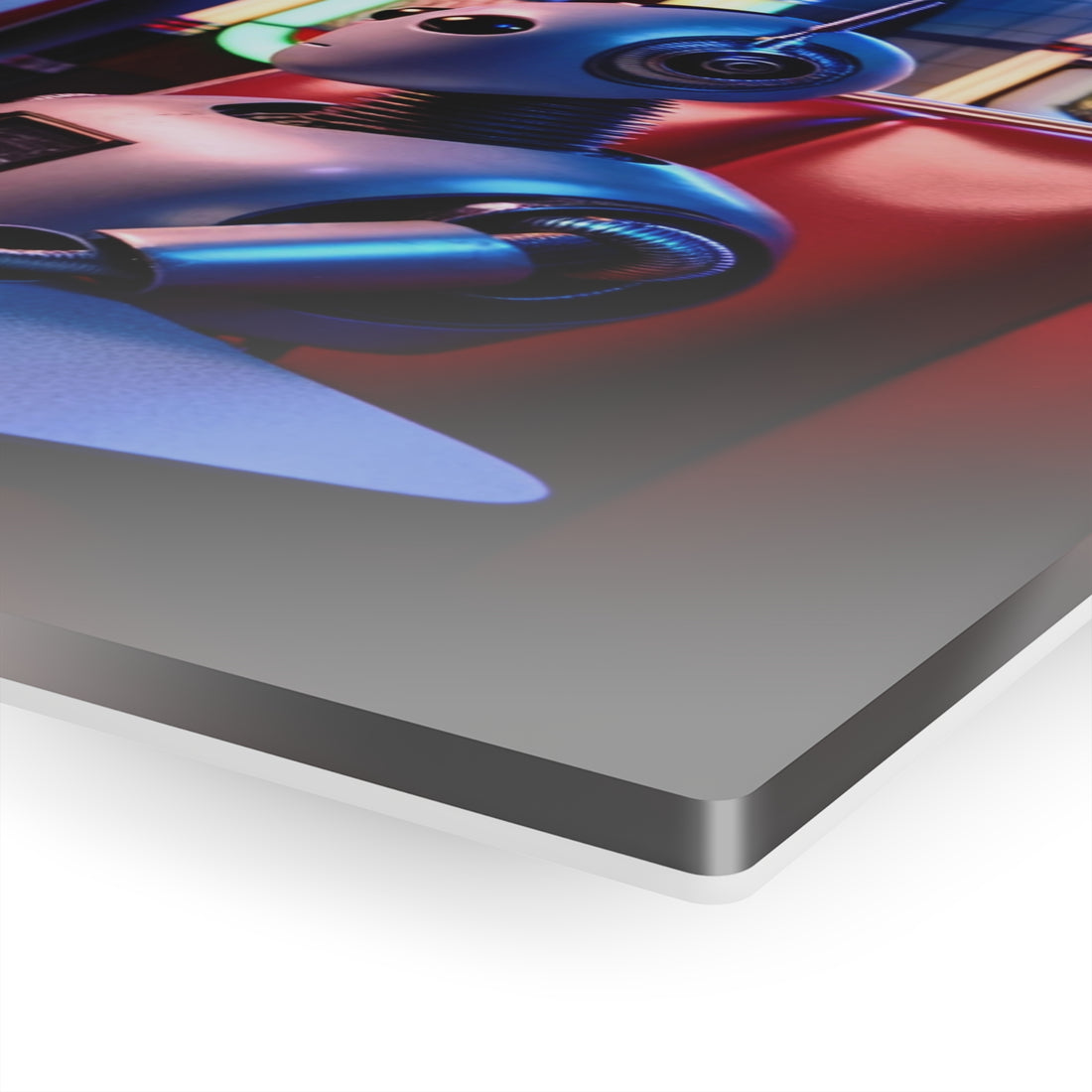 Acrylic Wall Art, RetroBot take a milkshake break. Neon Display 14”x11”