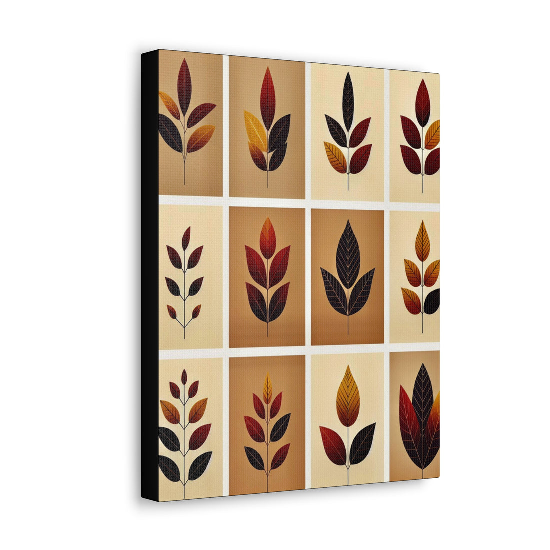 Autumn Leaves Collection - Minimalist Wall Art Fall Season Decor, Canvas Print.